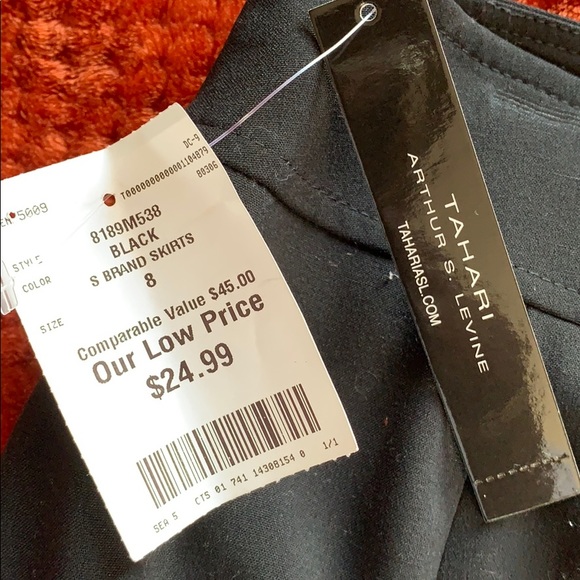 Tahari black business skirt - Picture 3 of 4